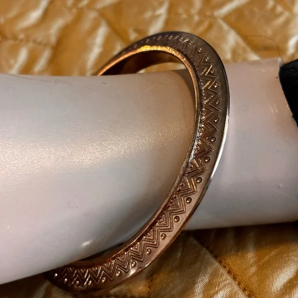 Rose Gold Bangle Bracelet by House of Harlow - Picture 2 of 6